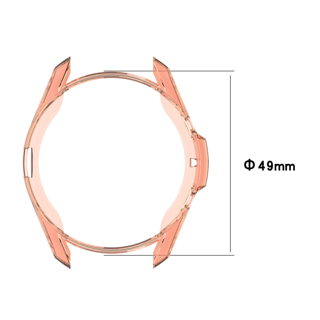 For-Samsung-Galaxy-Watch-3-45mm-Electroplating-Hollow-Half-pack-TPU-Protective-Case(Gray)