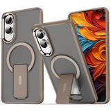 For-Samsung-Galaxy-S25-Edge-5G-Acrylic-Hybrid-TPU-MagSafe-Holder-Phone-Case(Gold)