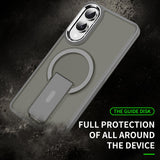 For-Samsung-Galaxy-S25-Edge-5G-Acrylic-Hybrid-TPU-MagSafe-Holder-Phone-Case(Gold)