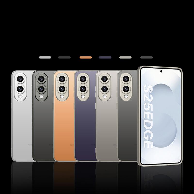 For-Samsung-Galaxy-S25-Edge-5G-GKK-Skin-Feel-PC-Hybrid-TPU-Phone-Case(Titanium-Grey)