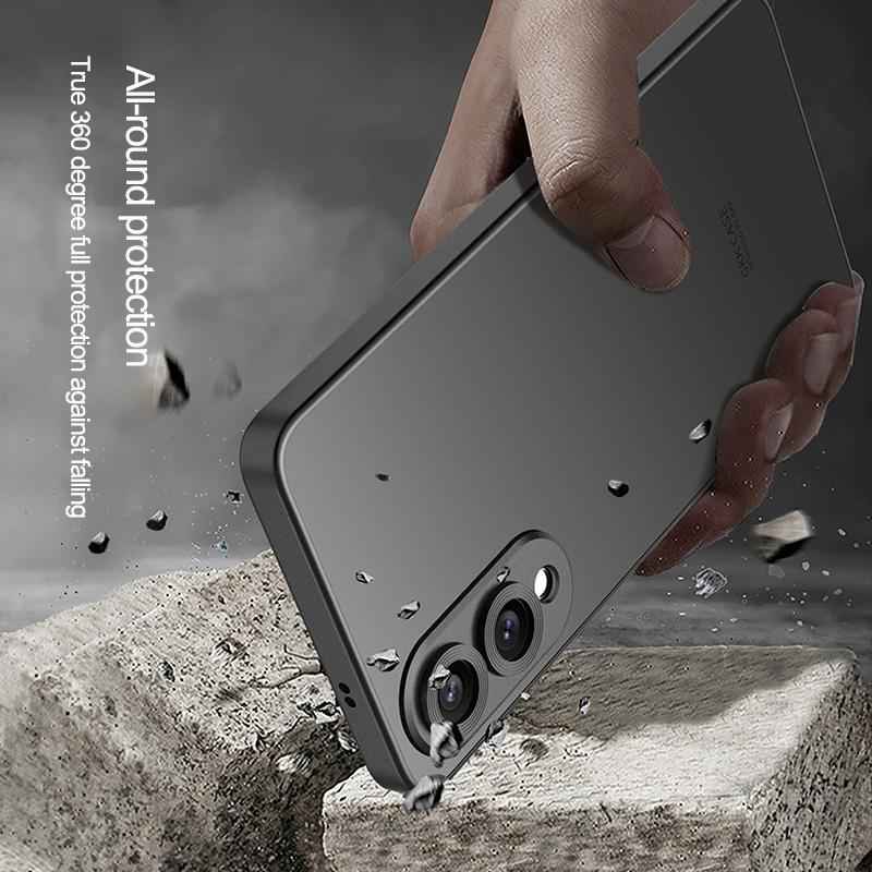 For-Samsung-Galaxy-S25-Edge-5G-GKK-Skin-Feel-PC-Hybrid-TPU-Phone-Case(Titanium-Grey)