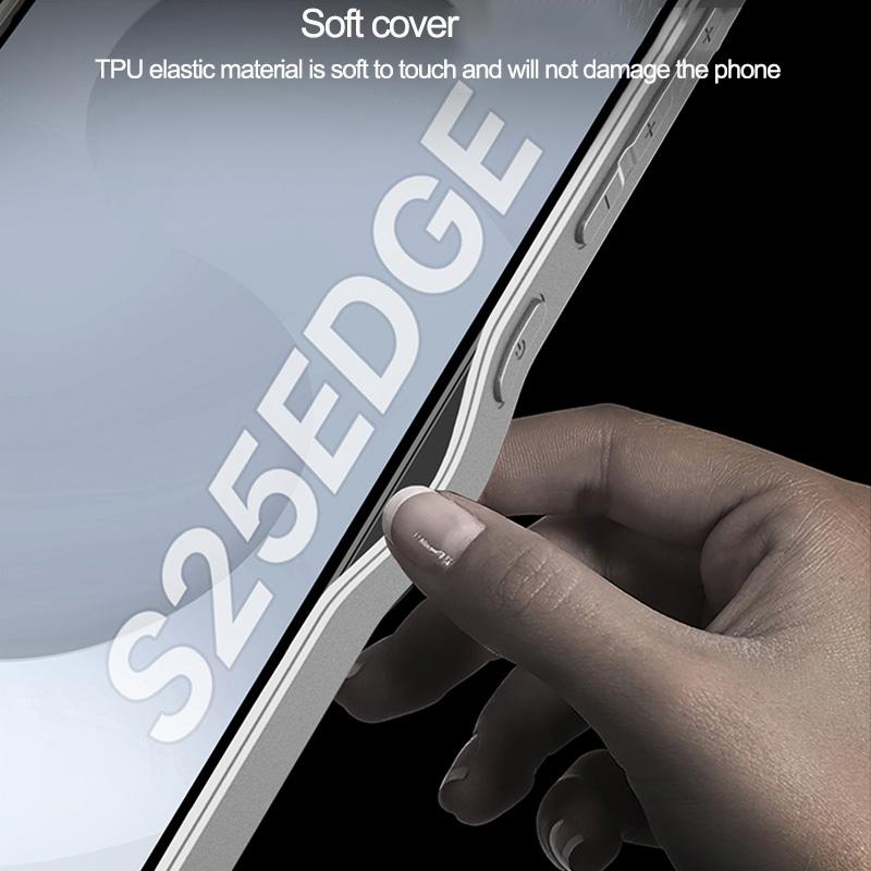 For-Samsung-Galaxy-S25-Edge-5G-GKK-Skin-Feel-PC-Hybrid-TPU-Phone-Case(Titanium-Grey)