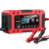 FOXSUR-FBC1206F-12V-6A-Car-Motorcycle-Battery-Charger-Smart-Repair-Multi-function-Charger,-EU-Plug(Red)