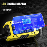 FOXSUR-FBC1206F-12V-6A-Car-Motorcycle-Battery-Charger-Smart-Repair-Multi-function-Charger,-EU-Plug(Yellow)
