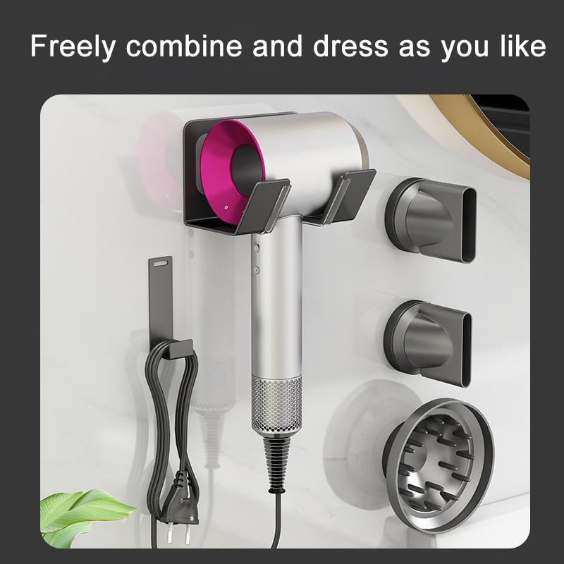 Aluminum Air Nozzle Stand For Dyson / Laifen Hairdryer(Grey)