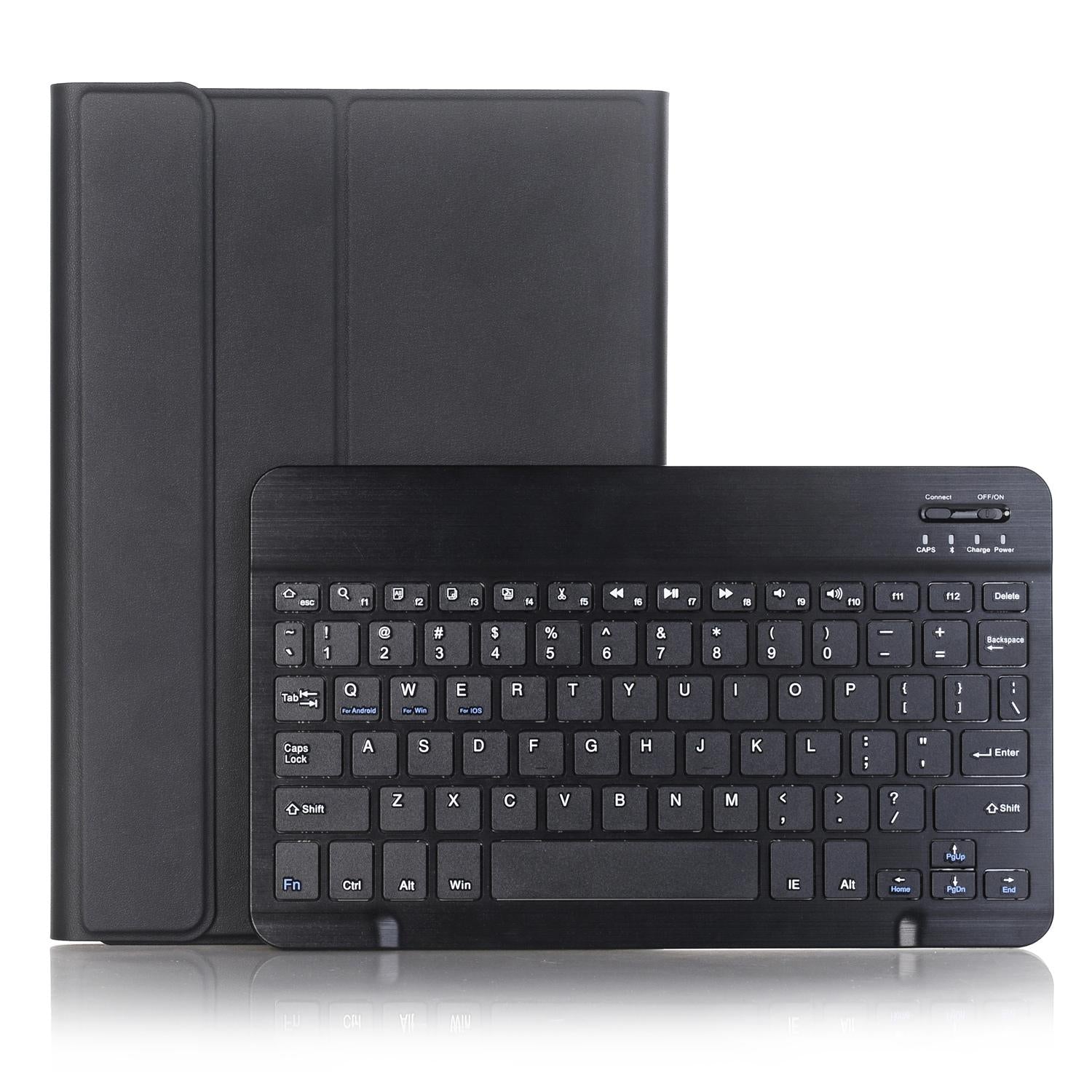 For-Samsung-Galaxy-Tab-S11-Candy-Color-TPU-Bluetooth-Keyboard-Leather-Tablet-Case-with-Pen-Holder(Black)