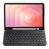 For-Samsung-Galaxy-Tab-S11-Candy-Color-TPU-Bluetooth-Keyboard-Leather-Tablet-Case-with-Pen-Holder(Black)