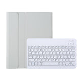 For-Samsung-Galaxy-Tab-S11-Candy-Color-TPU-Bluetooth-Keyboard-Leather-Tablet-Case-with-Pen-Holder(Grey)