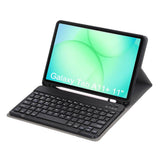 For-Samsung-Galaxy-Tab-A11+-Candy-Color-TPU-Bluetooth-Keyboard-Leather-Tablet-Case-with-Pen-Holder(Black)