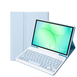 For-Samsung-Galaxy-Tab-A11+-Candy-Color-TPU-Bluetooth-Keyboard-Leather-Tablet-Case-with-Pen-Holder(Ice-Blue)