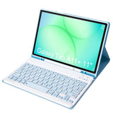 For-Samsung-Galaxy-Tab-A11+-Candy-Color-TPU-Bluetooth-Keyboard-Leather-Tablet-Case-with-Pen-Holder(Ice-Blue)