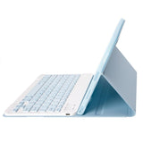 For-Samsung-Galaxy-Tab-A11+-Candy-Color-TPU-Bluetooth-Keyboard-Leather-Tablet-Case-with-Pen-Holder(Ice-Blue)
