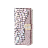 For-Samsung-Galaxy-S20-FE-Laser-Glitter-Powder-Matching-Crocodile-Texture-Horizontal-Flip-Leather-Case-with-Card-Slots-&-Holder-&-Wallet(Silver)