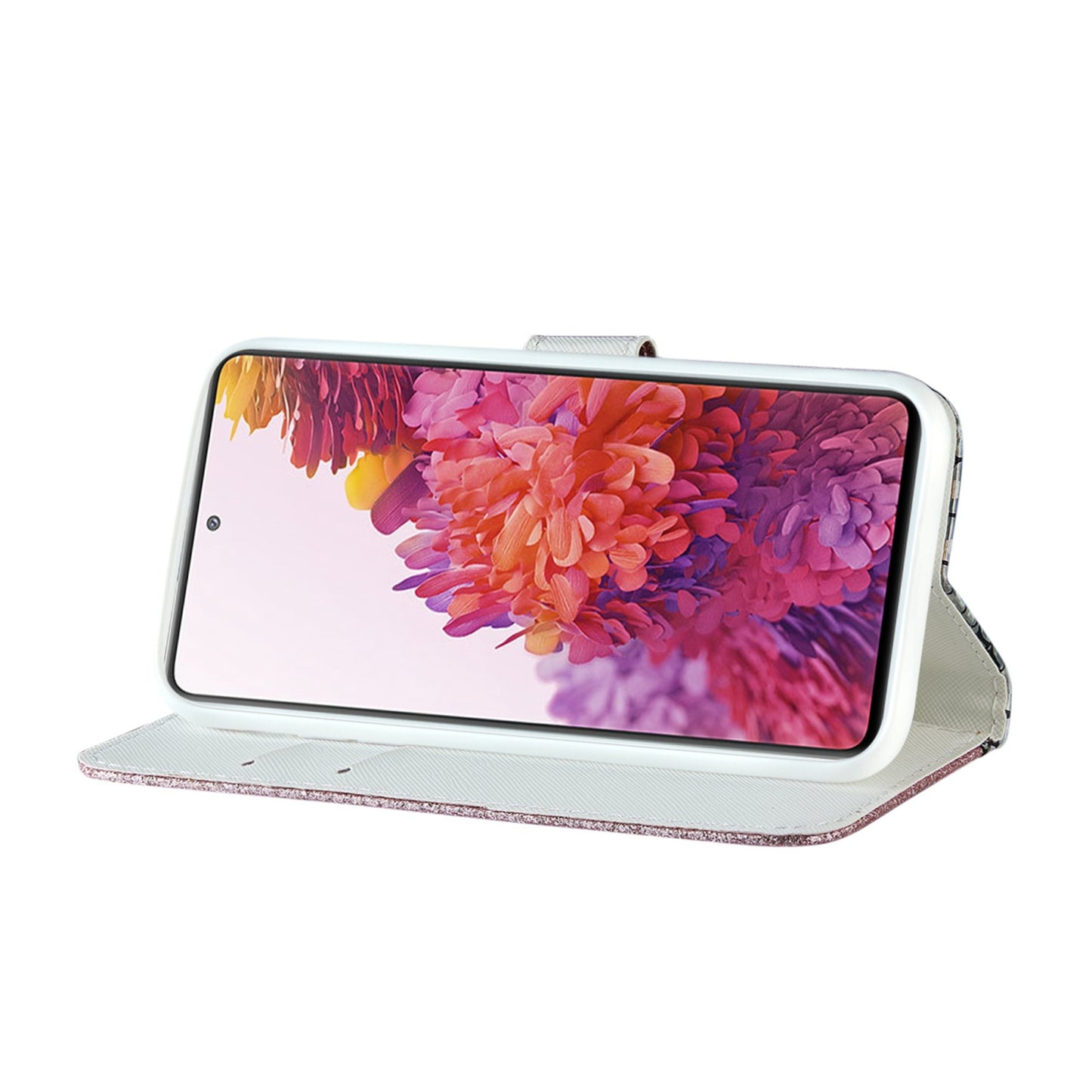 For-Samsung-Galaxy-S20-FE-Laser-Glitter-Powder-Matching-Crocodile-Texture-Horizontal-Flip-Leather-Case-with-Card-Slots-&-Holder-&-Wallet(Silver)