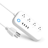 YPS11 Four Holes + 4 x USB Multi-purpose WiFi Smart Power Strip, US Plug