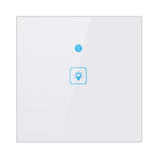 WS-UK-01 EWeLink APP & Touch Control 2A 1 Gang Tempered Glass Panel Smart Wall Switch, AC 90V-250V, UK Plug