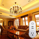 SA-002 2 USB Ports + 1 US Socket WiFi Smart Power Plug Socket, Compatible with Alexa and Google Home, AC 110V-230V, US Plug