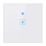WS-EU-01 EWeLink APP & Touch Control 2A 1 Gang Tempered Glass Panel Smart Wall Switch, AC 90V-250V, EU Plug