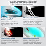 V Shape Multi-function Bathroom Automatic Cleaning Heating Intelligent Flush Toilet Cleaner Cover