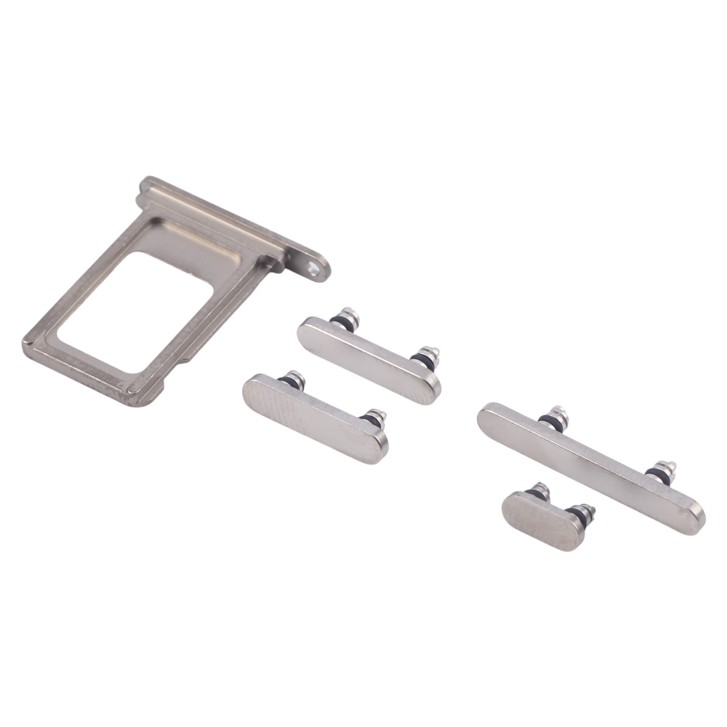 For iPhone 16 Pro Original SIM Card Tray + Side Keys (Silver)