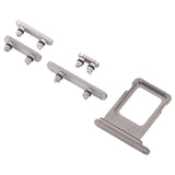 For iPhone 16 Pro Max Original SIM Card Tray + Side Keys (Silver)
