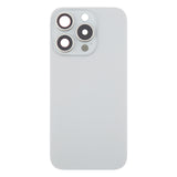 For iPhone 16 Pro Max Original Glass Battery Back Cover with Camera Lens Cover(Silver)