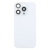 For iPhone 16 Pro Max Original Glass Battery Back Cover with Camera Lens Cover(White)