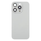 For iPhone 16 Pro Max Original Glass Battery Back Cover with Camera Lens Cover + MagSafe Magnet(Silver)