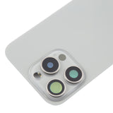 For iPhone 16 Pro Max Original Glass Battery Back Cover with Camera Lens Cover + MagSafe Magnet(Silver)