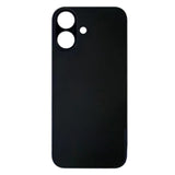 For iPhone 16 Plus Easy Replacement Big Camera Hole Glass Back Battery Cover(Black)