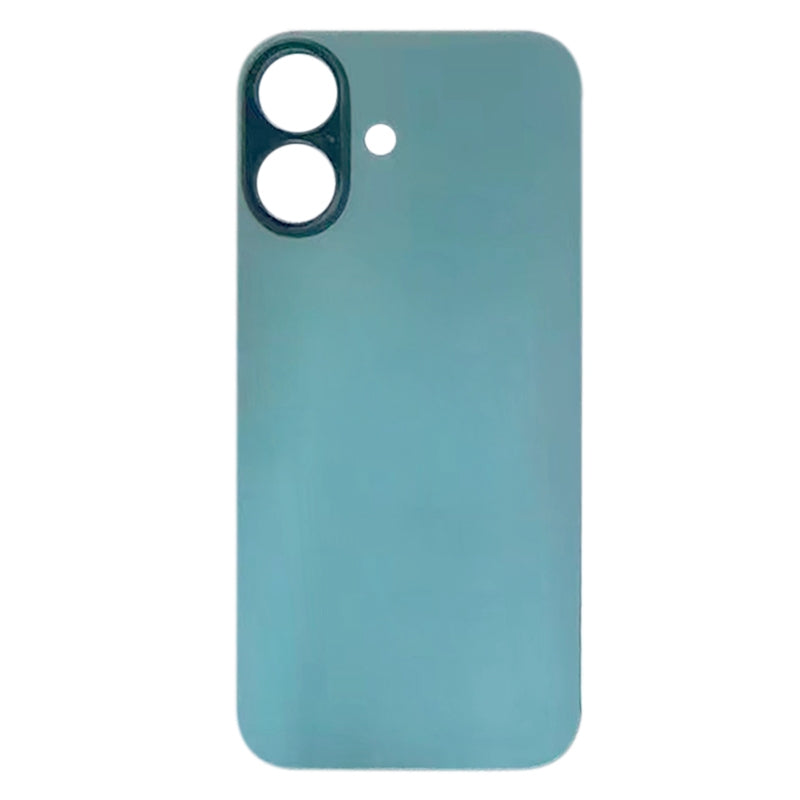 For iPhone 16 Plus Easy Replacement Big Camera Hole Glass Back Battery Cover(Green)