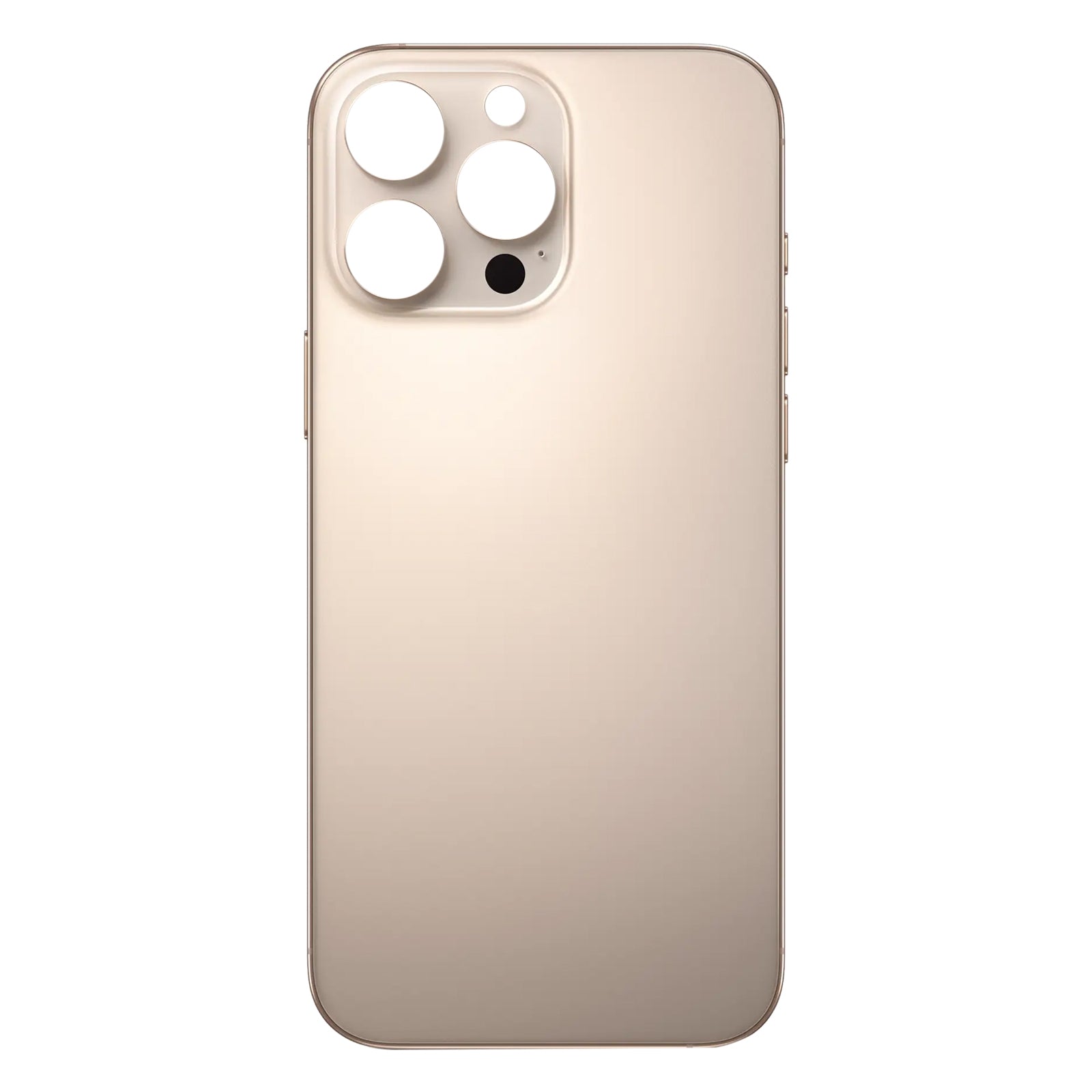 For iPhone 16 Pro Max Easy Replacement Big Camera Hole Glass Back Battery Cover(Gold)
