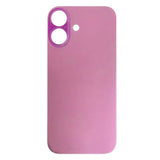 For iPhone 16 Easy Replacement Big Camera Hole Glass Back Battery Cover(Pink)