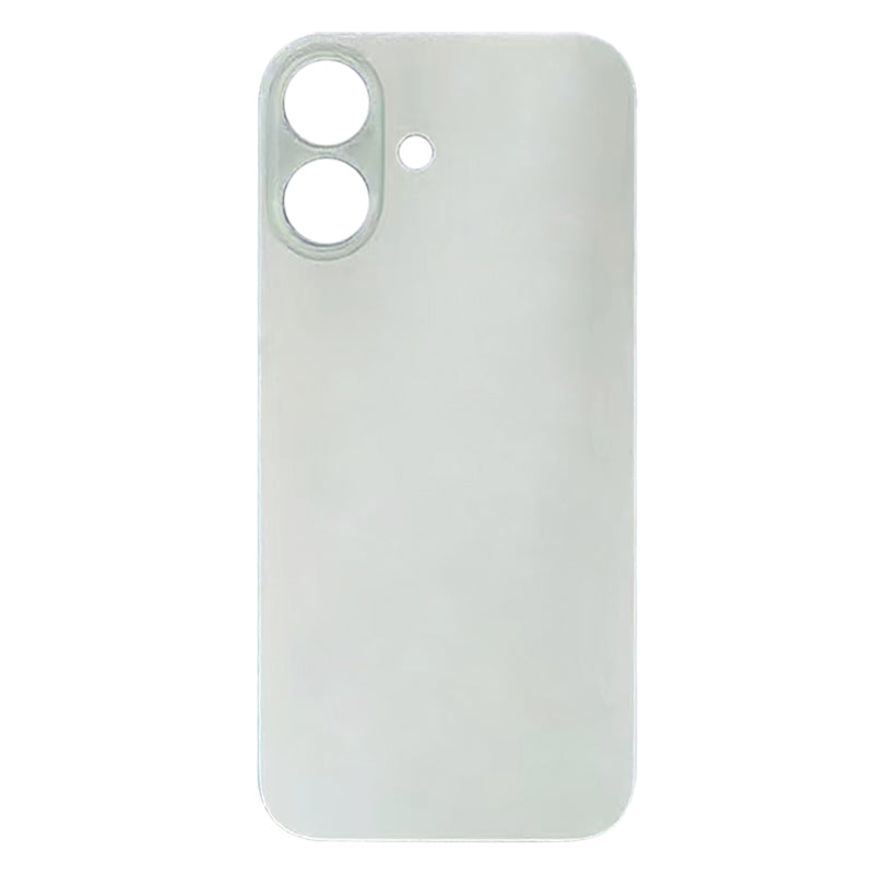 For iPhone 16 Easy Replacement Big Camera Hole Glass Back Battery Cover(White)