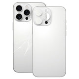 For iPhone 16 Pro Easy Replacement Big Camera Hole Glass Back Battery Cover(White)