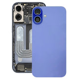 For iPhone 16 Plus Battery Back Cover with Camera Lens Cover(Cyan)