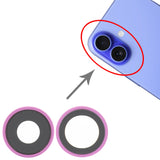 For iPhone 16 / 16 Plus Rear Camera Lens Cover (Pink)