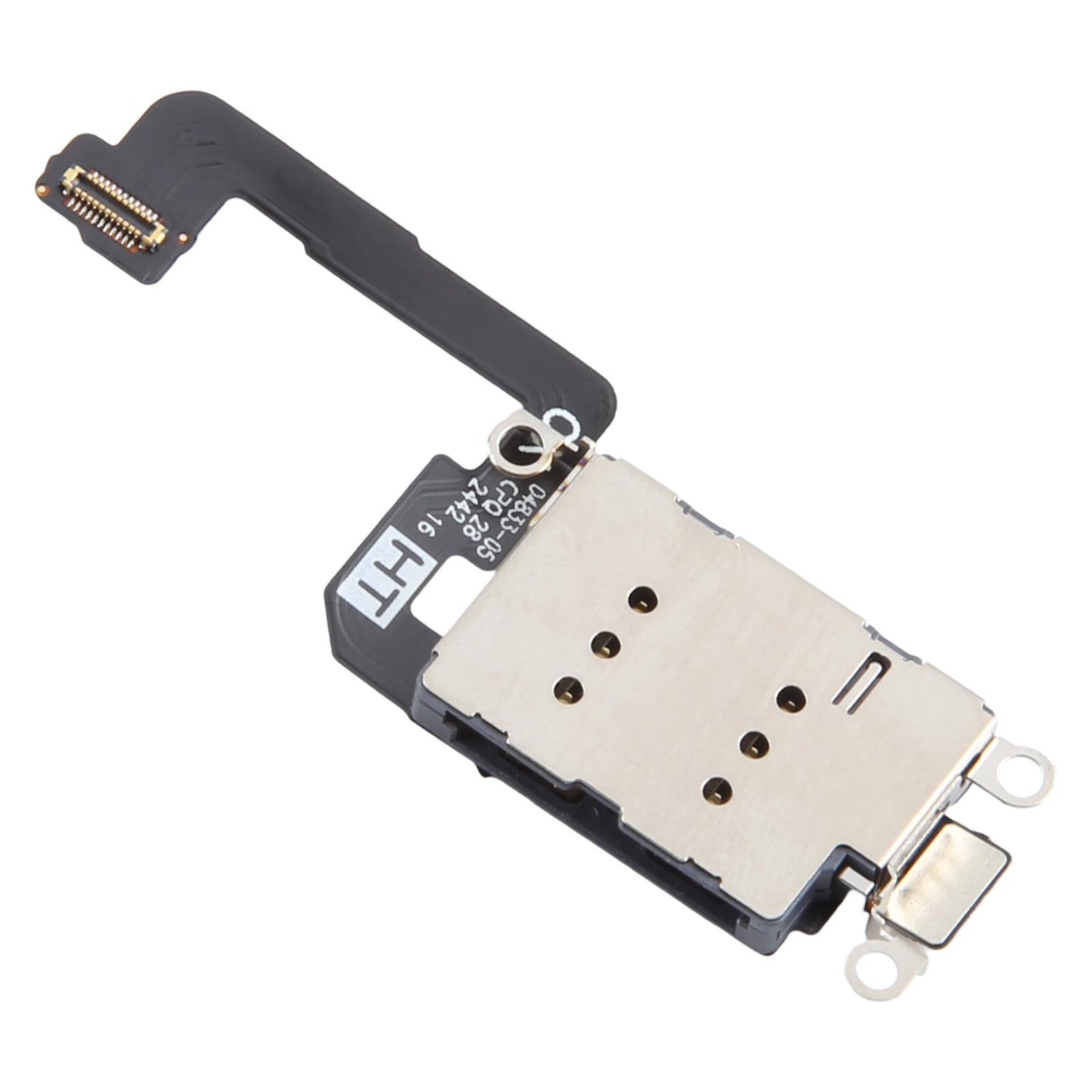 For iPhone 16 Single SIM Card Holder Socket with Flex Cable