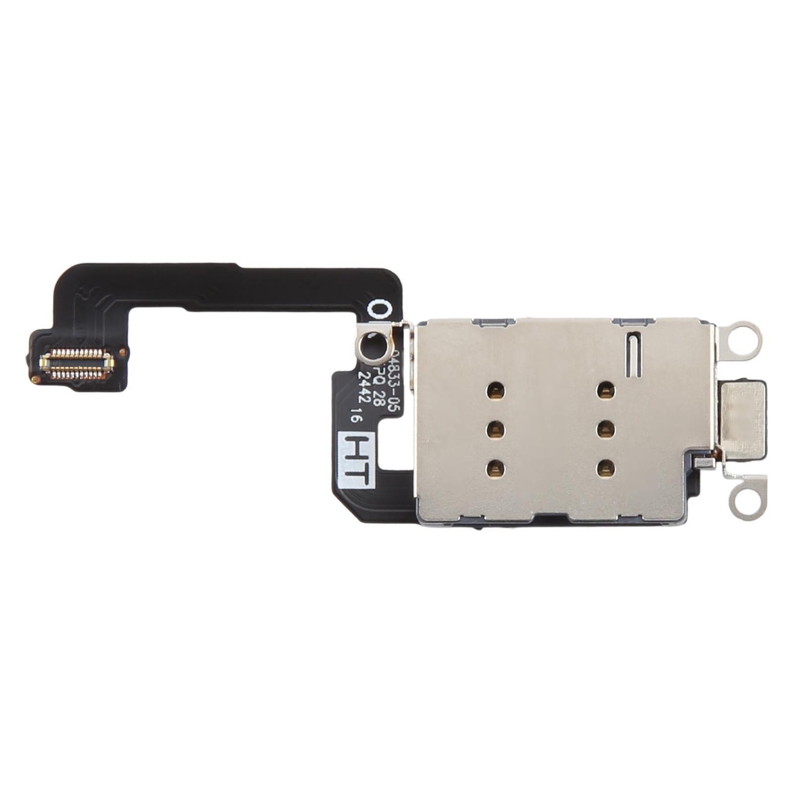 For iPhone 16 Plus Dual SIM Card Holder Socket with Flex Cable