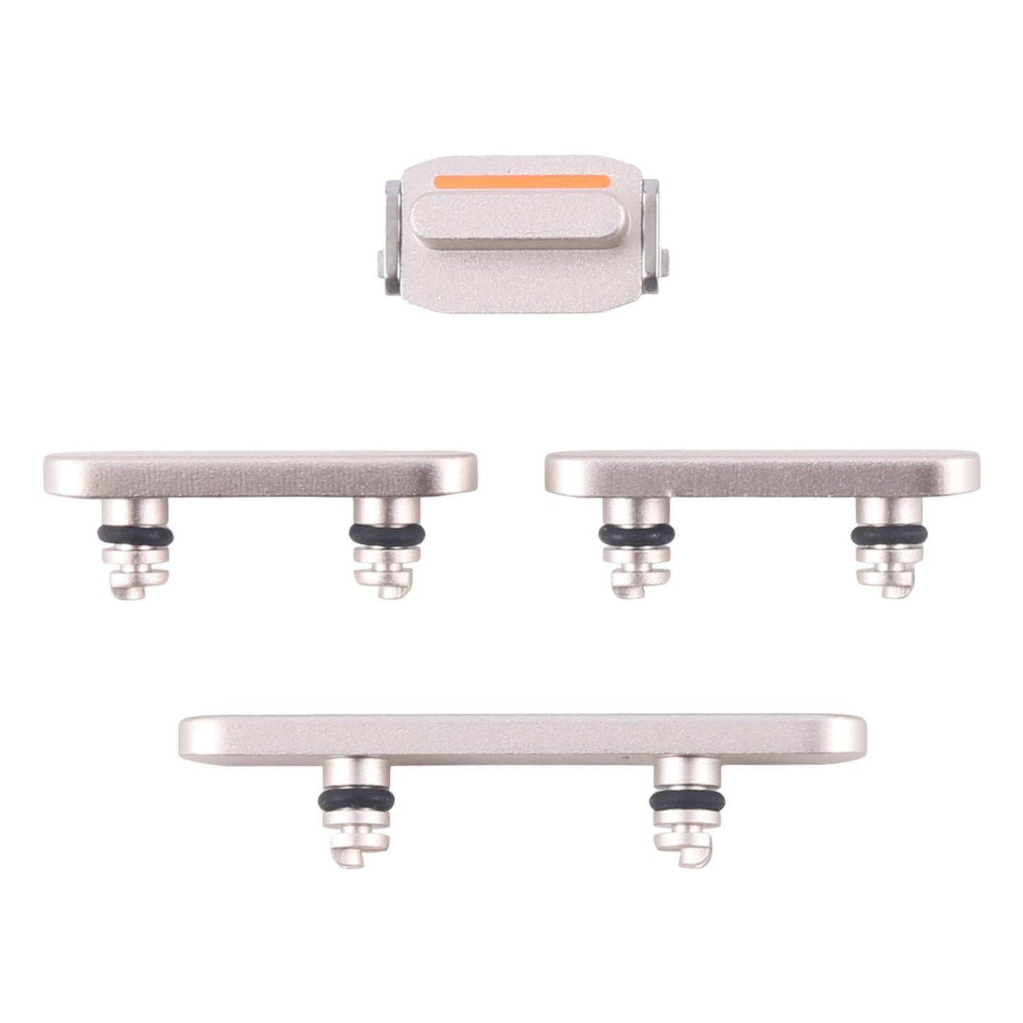 For iPhone 16e Power Button and Volume Control Button (Silver)
