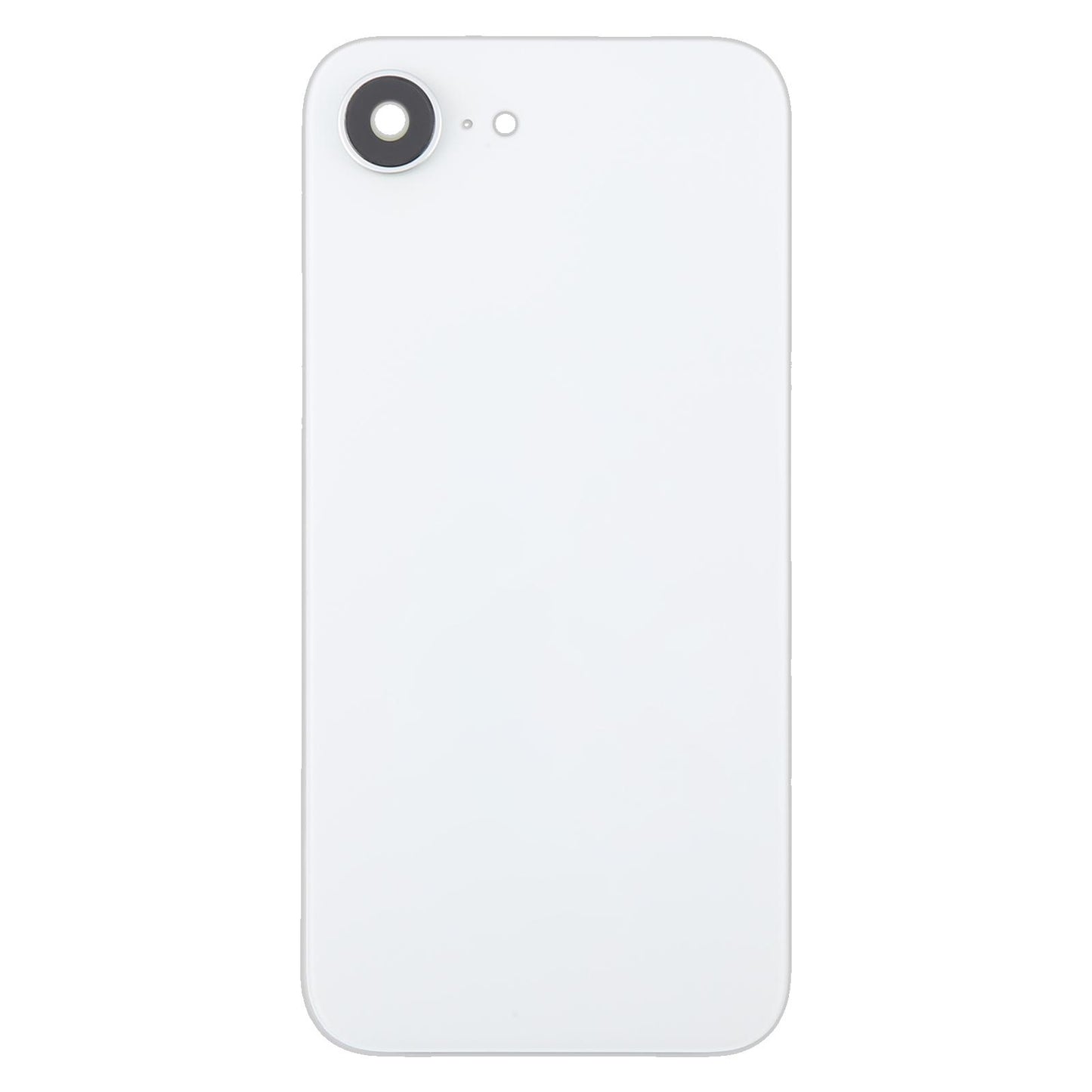 For iPhone 16e Glass Battery Back Cover with Camera Lens Cover(White)