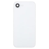 For iPhone 16e Glass Battery Back Cover with Camera Lens Cover(White)