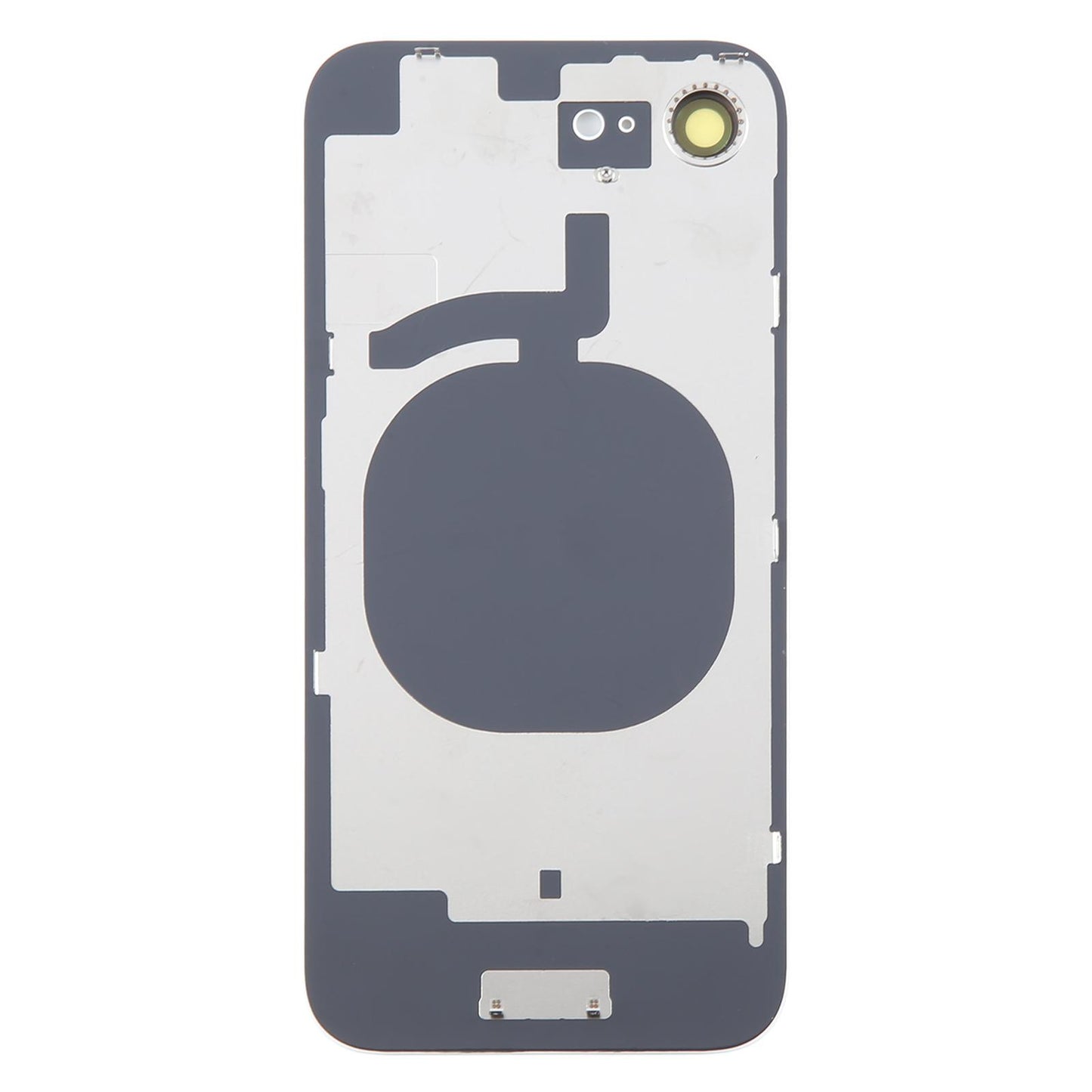 For iPhone 16e Glass Battery Back Cover with Camera Lens Cover(White)