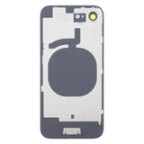 For iPhone 16e Glass Battery Back Cover with Camera Lens Cover(White)