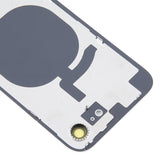 For iPhone 16e Glass Battery Back Cover with Camera Lens Cover(White)