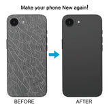 For iPhone 16e Glass Battery Back Cover with Camera Lens Cover(Black)