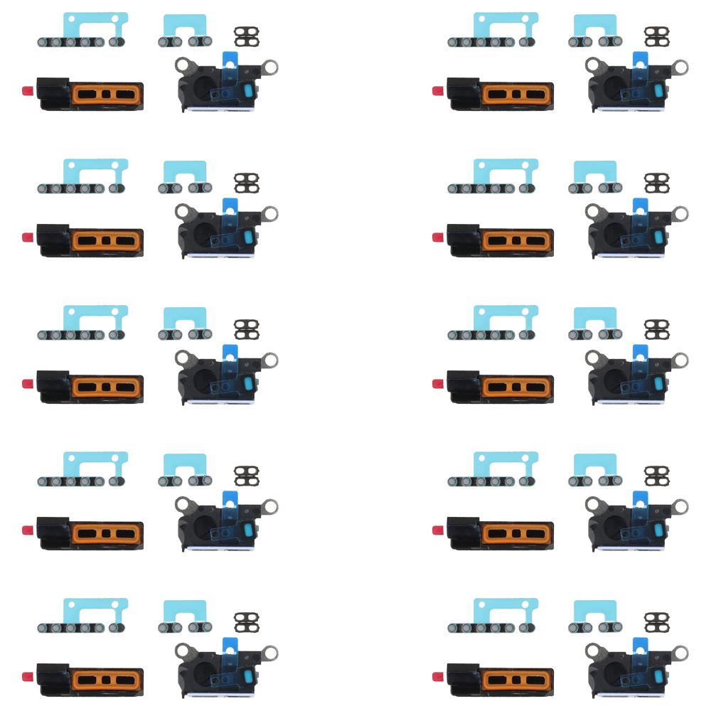 For iPhone 16 Pro Max 10pcs 6 in 1 Speaker Dustproof Mesh Set (Black)