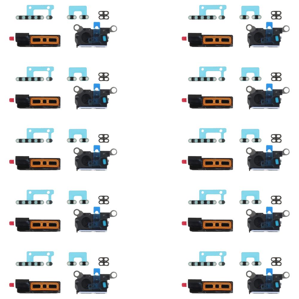 For iPhone 16 Pro Max 10pcs 6 in 1 Speaker Dustproof Mesh Set (Gold)