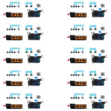 For iPhone 16 Pro Max 10pcs 6 in 1 Speaker Dustproof Mesh Set (White)