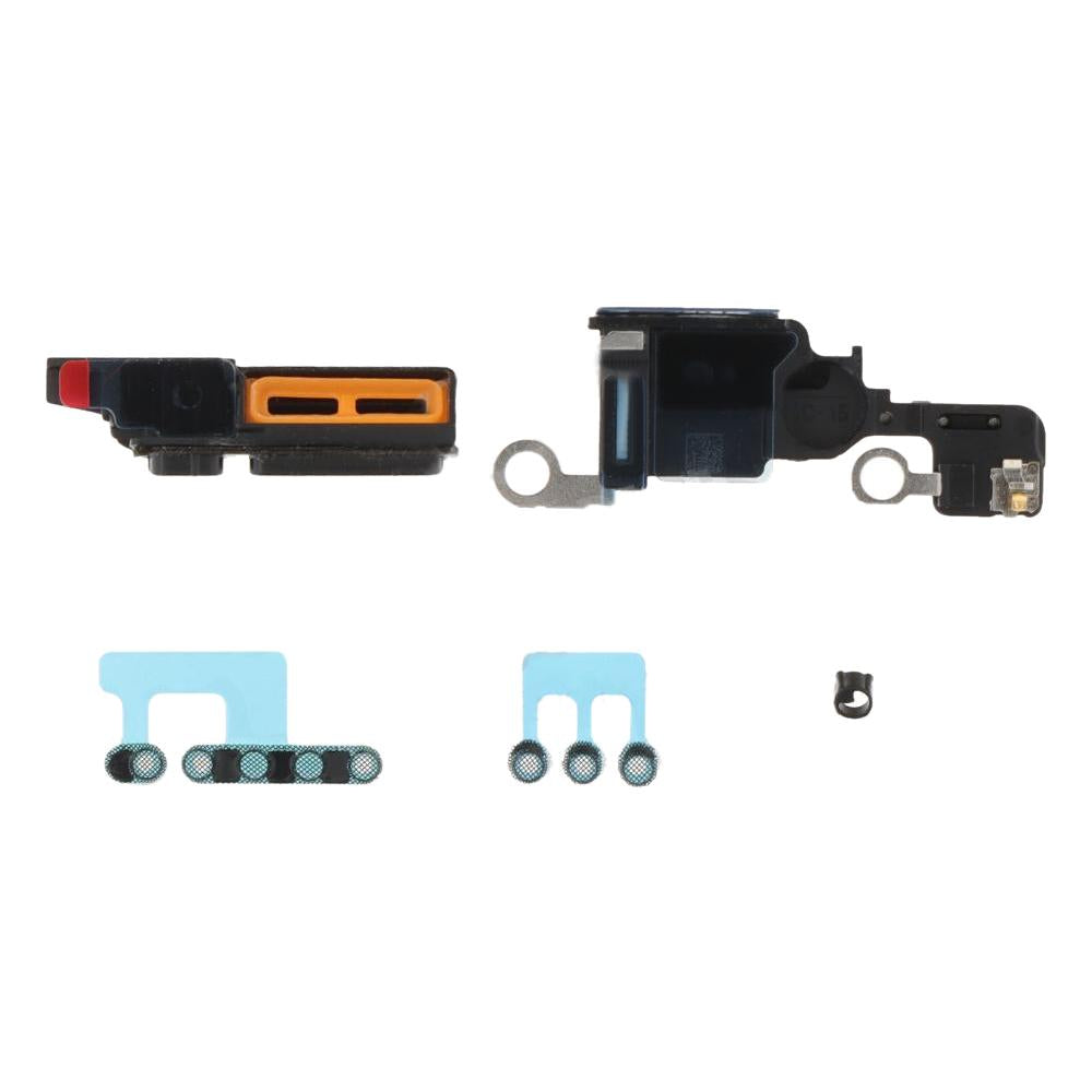 For iPhone 16 Pro 5 in 1 Speaker Dustproof Mesh Set (Black)